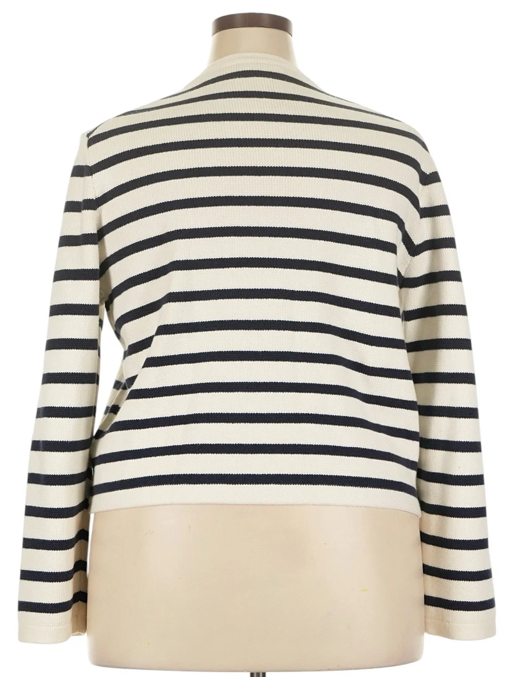 J. Crew Emilie Sweater Lady Jacket in Stripe XXL Navy Cream Stripe Work Office